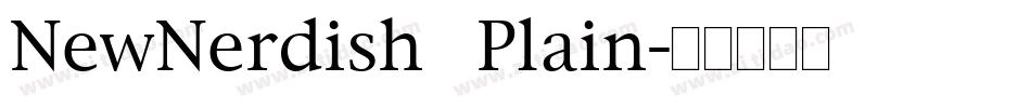 NewNerdish Plain字体转换